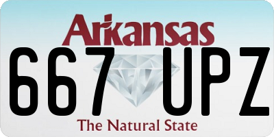 AR license plate 667UPZ