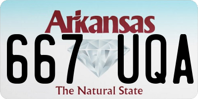 AR license plate 667UQA