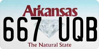 AR license plate 667UQB