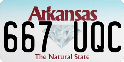 AR license plate 667UQC