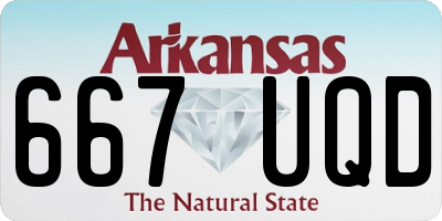AR license plate 667UQD