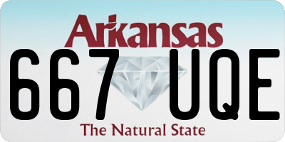 AR license plate 667UQE