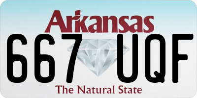 AR license plate 667UQF