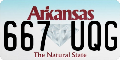 AR license plate 667UQG