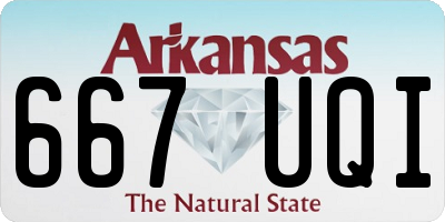 AR license plate 667UQI