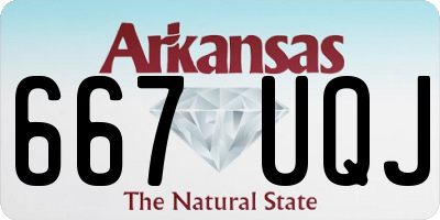 AR license plate 667UQJ