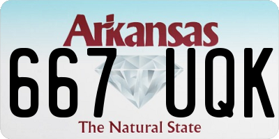 AR license plate 667UQK