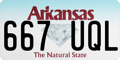 AR license plate 667UQL