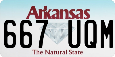 AR license plate 667UQM