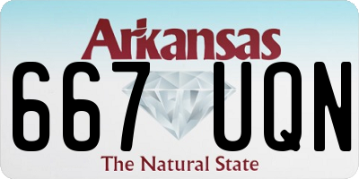 AR license plate 667UQN