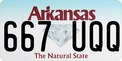 AR license plate 667UQQ