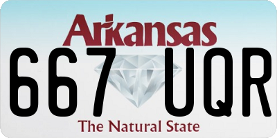 AR license plate 667UQR