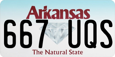 AR license plate 667UQS