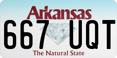 AR license plate 667UQT