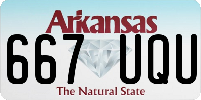 AR license plate 667UQU