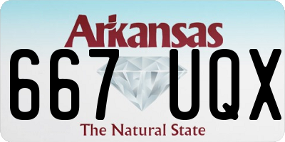 AR license plate 667UQX