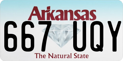 AR license plate 667UQY