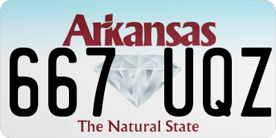AR license plate 667UQZ