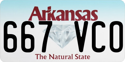 AR license plate 667VCO