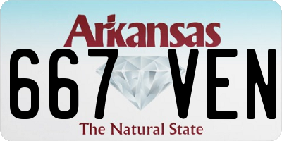 AR license plate 667VEN