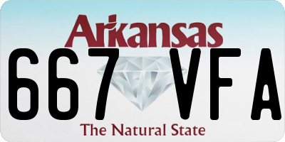 AR license plate 667VFA