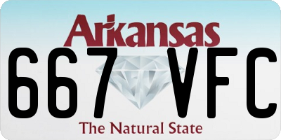 AR license plate 667VFC