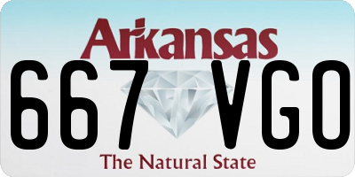 AR license plate 667VGO