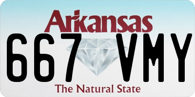 AR license plate 667VMY