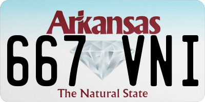 AR license plate 667VNI