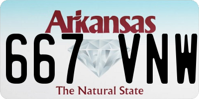 AR license plate 667VNW