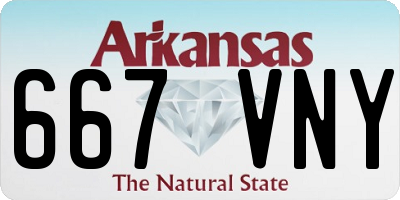 AR license plate 667VNY