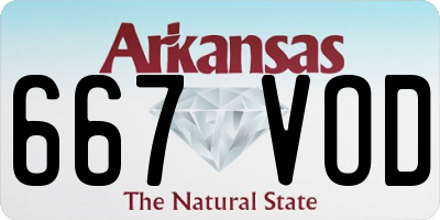 AR license plate 667VOD