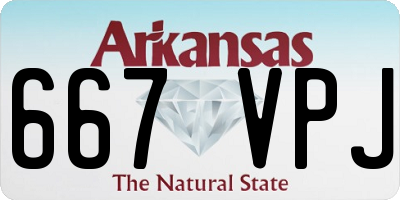 AR license plate 667VPJ