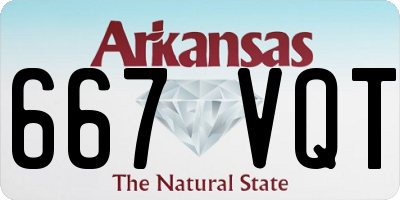 AR license plate 667VQT