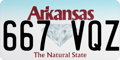 AR license plate 667VQZ