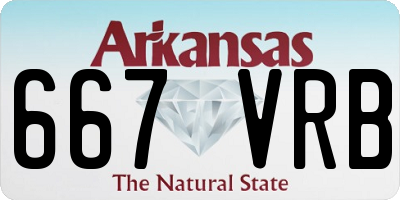 AR license plate 667VRB