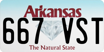 AR license plate 667VST