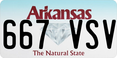 AR license plate 667VSV