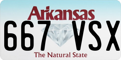 AR license plate 667VSX