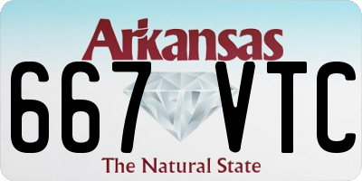 AR license plate 667VTC