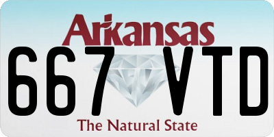 AR license plate 667VTD