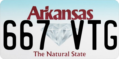 AR license plate 667VTG