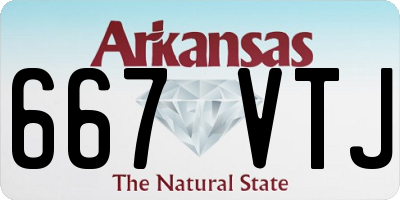 AR license plate 667VTJ