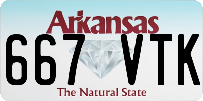 AR license plate 667VTK