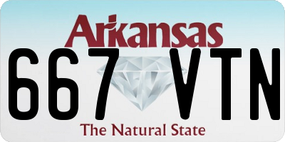 AR license plate 667VTN