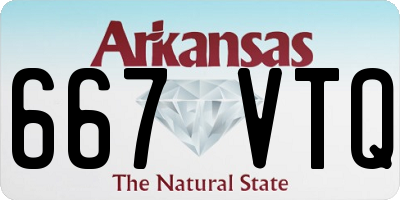 AR license plate 667VTQ