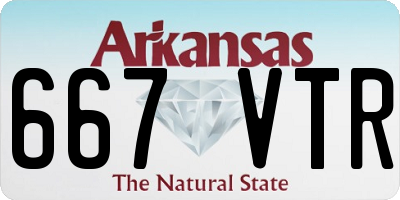 AR license plate 667VTR