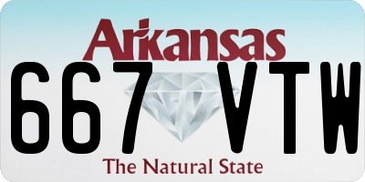 AR license plate 667VTW