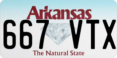AR license plate 667VTX