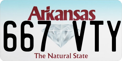 AR license plate 667VTY